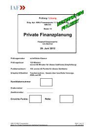 Nullserie 2012 - Modul 10 PrivFP - Teil Finanzplanung
