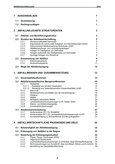 Abfallwirtschaftskonzept - EAD - Darmstadt