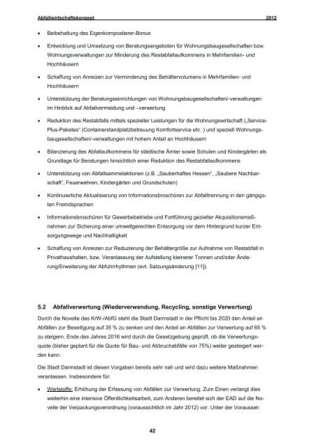 Abfallwirtschaftskonzept - EAD - Darmstadt