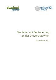 Studieren mit Behinderung an der UniversitÃ¤t Wien - Student Point ...