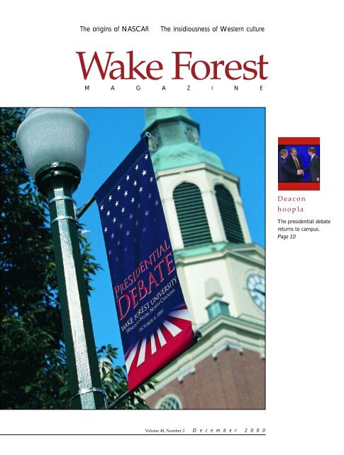Wake Forest Magazine December 2000 - Past Issues - Wake Forest ...