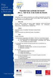 Transfert des contrats de travail : Art. L. 122-12 al. 2 du ... - Uniopss