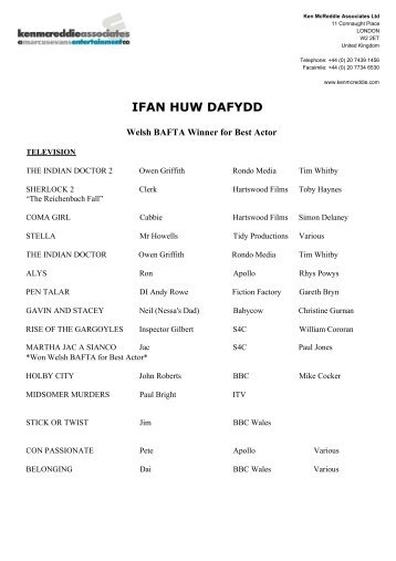 IFAN HUW DAFYDD - Ken Mcreddie Associates