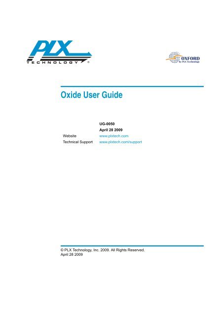 Oxide User Guide - PLX Technology
