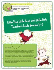 Little Pea, Little Hoot, and Little Oink Teacher's Guide Grades K-2