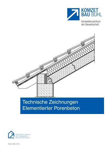 Technische Zeichnungen Elementierter Porenbeton