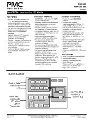 PM5320 ARROW 155 SONET/SDH Interface for 155 Mbit/s Short ...