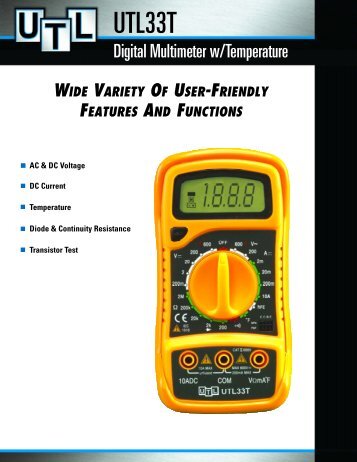 UTL33T DATA SHEET.pdf - UEi