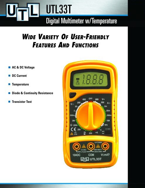 UTL33T DATA SHEET.pdf - UEi