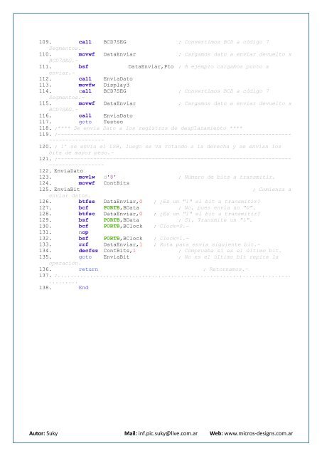 Mis primeros programas en assembler - Micros Designs