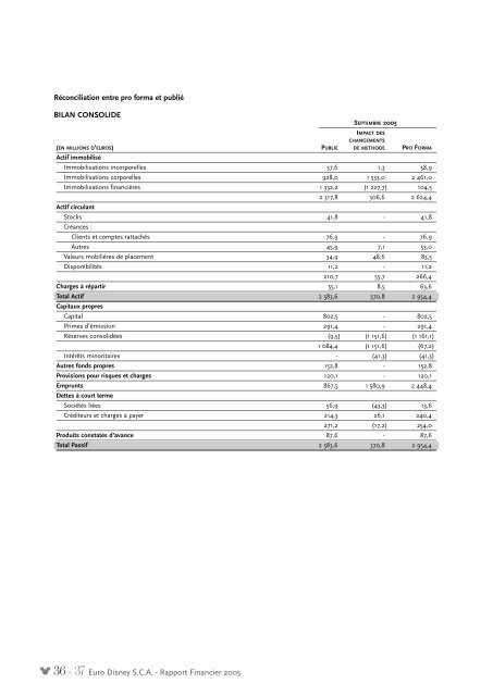 Rapport Financier - Euro Disney SCA
