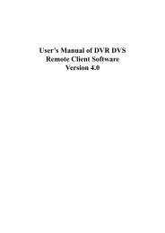 User's Manual of DVR DVS Remote Client Software Version 4.0