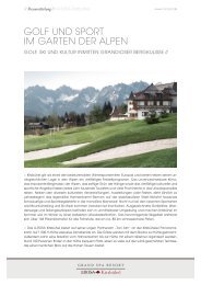 GOLF UND SPORT IM GARTEN DER ALPEN - bei A-ROSA Golf