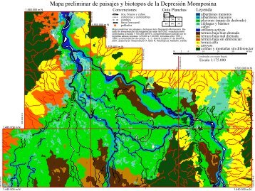 Mapa preliminar de paisajes y biotopos de la DepresiÃ³n Momposina