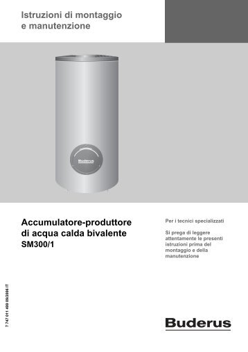 BUDERUS istruzioni montaggio Logalux SM300 - Certificazione ...