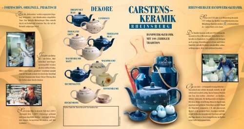 Carstens Keramik/Flyer 8/09 - Carstens Keramik Rheinsberg GmbH