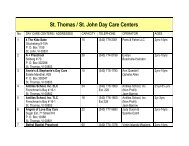 St. Thomas / St. John Day Care Centers - US Virgin Islands DHS