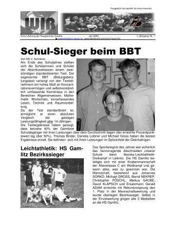 Schulzeitung WIR, Juli 2000