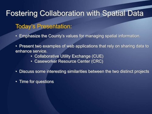 Fostering Collaboration with Spatial Data - MAGIC