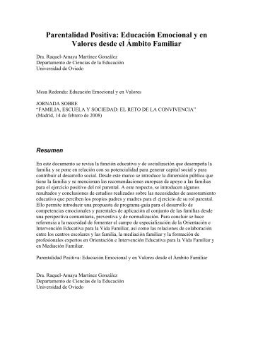Parentalidad Positiva: Educación Emocional y en Valores desde el ...