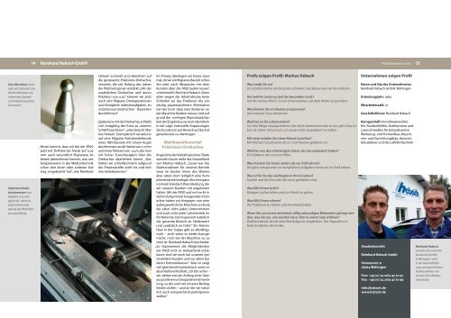 Kundenmagazin - Profil - MITSUBISHI ELECTRIC Erodiersysteme