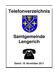 Telefonverzeichnis Stand 18.11.11 - Samtgemeinde Lengerich