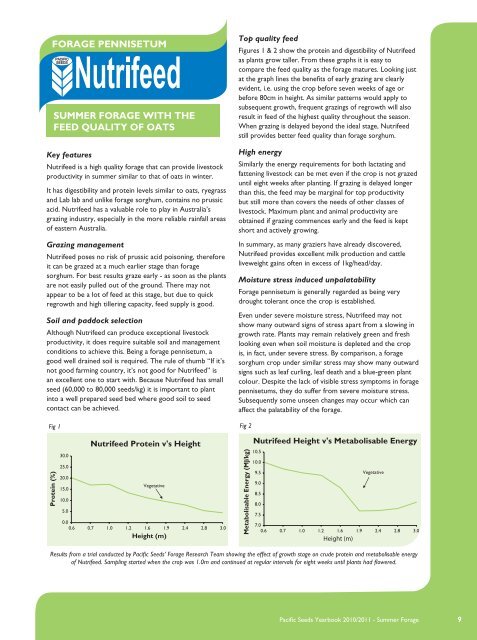 SUMMER FORAGE pROdUct inFORMAtiOn - Directrouter.com