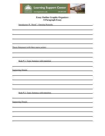 Graphic organizer 5 paragraph essay outline