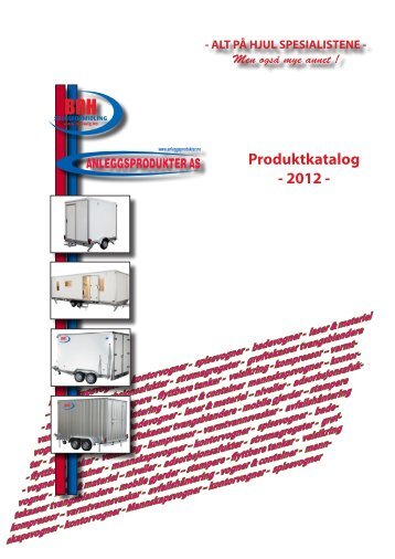 Produktkatalog - 2012 - - Anleggsprodukter AS