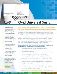 Ovid Universal Searchâ¢ - the Ovid Resource Center