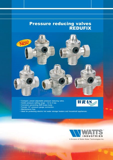 Pressure reducing valves REDUFIX - Watts Industries