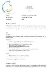 Offre d'emploi CHARGE DE MISSIONS (H/F) Description de l'offre ...