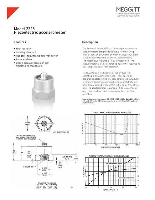 Model 2225 Piezoelectric accelerometer - Endevco