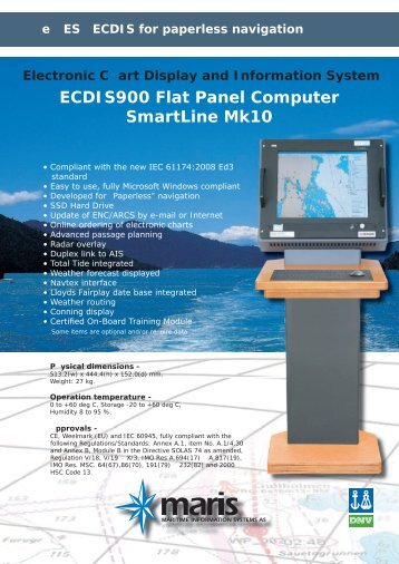 ECDIS900 Flat Panel Computer SmartLine Mk10 - Maris