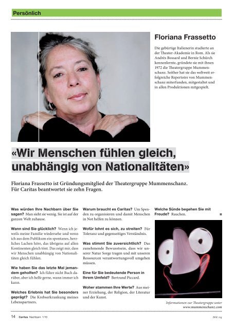 Magazin "Nachbarn" - Armut halbieren