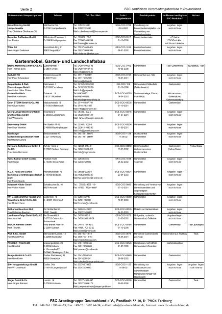 PDF Liste der FSC-zertifizierten Be