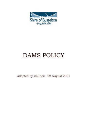 Shire of Busselton Dams Policy