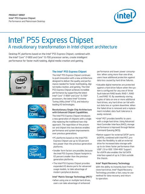 Intel P55 Express Chipset A Revolutionary Transformation In Intel Intel P55 Express Chipset A Revolutionary Transformation In Intel