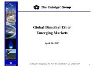 Global Dimethyl Ether Emerging Markets - DME