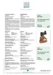 MGTG2S 2/2-way-solenoid valve servo assisted Brass