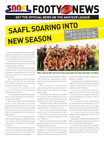 Footy News - Vol 1 - saafl