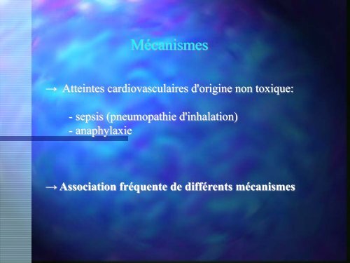 Prise en charge des états de choc dans un contexte d'intoxication