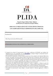 Modulo riconoscimento/aggiornamento Centri Certificatori ... - Plida