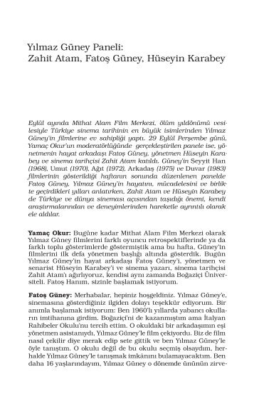 YÄ±lmaz GÃ¼ney - Mithat Alam Film Merkezi