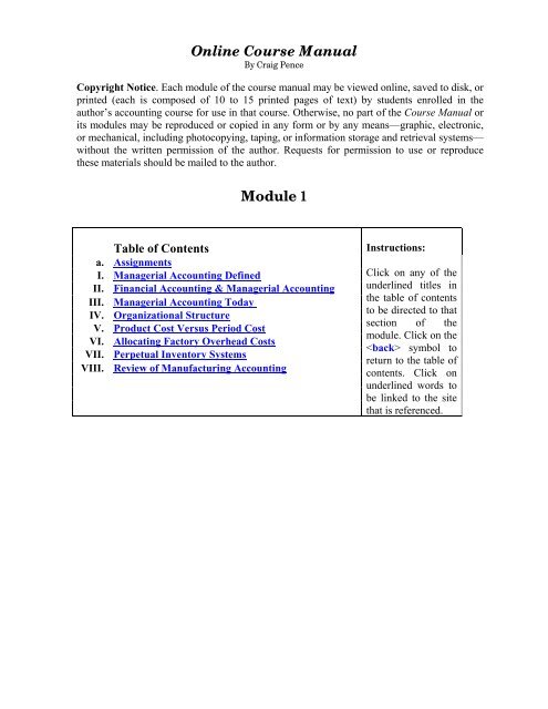 Module 1 My Accounting