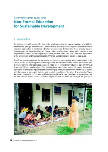 Non-Formal Education for Sustainable Development - File UPI