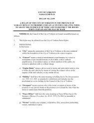 Noise Bylaw (21/1999) - City of Yorkton