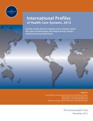 International Profiles of Health Care Systems, 2012 - The ...