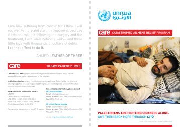 CARE: Catastrophic ailment relief programme - Unrwa