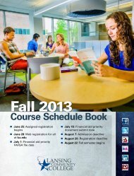 Fall Semester 2013 Course Schedule Book - Lansing Community ...